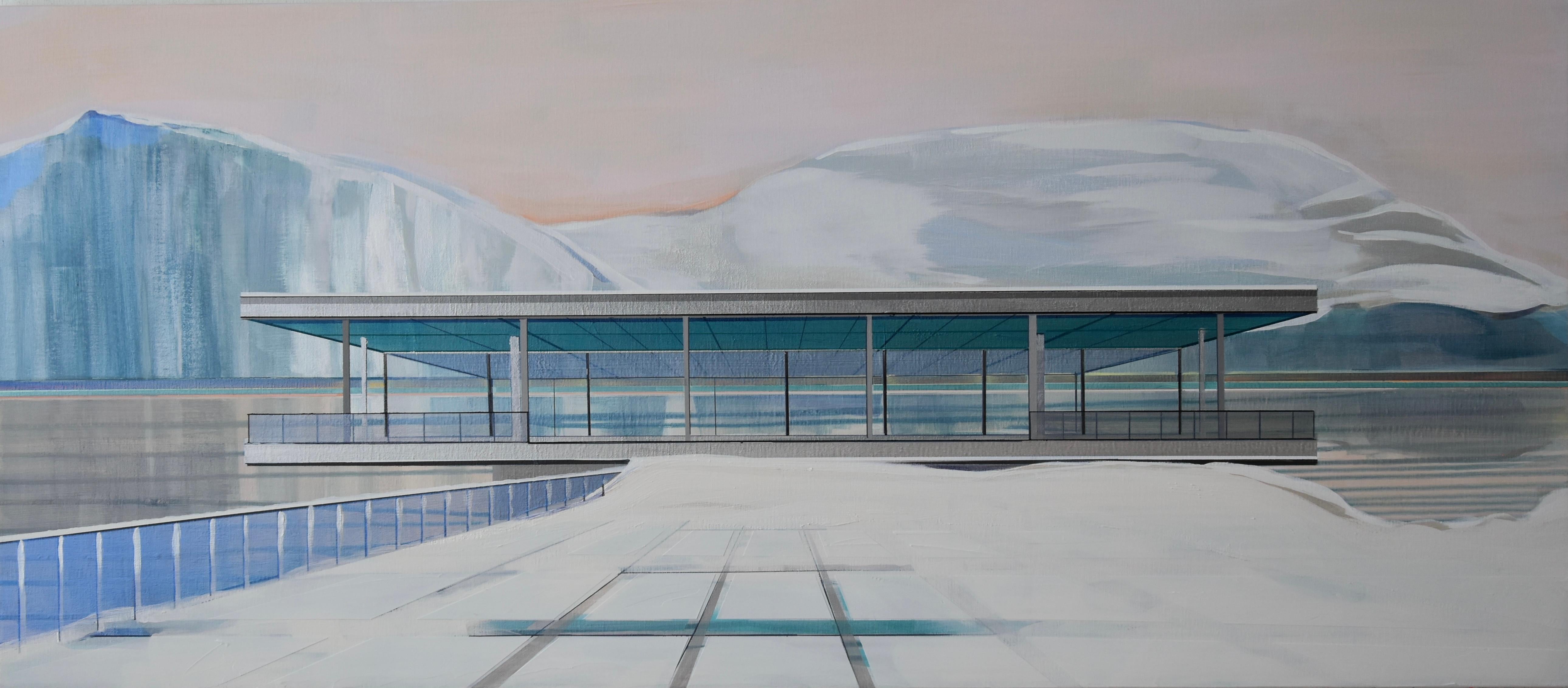 CÉCILE VAN HANJA Abstract Painting – Arktischer Modernismus
