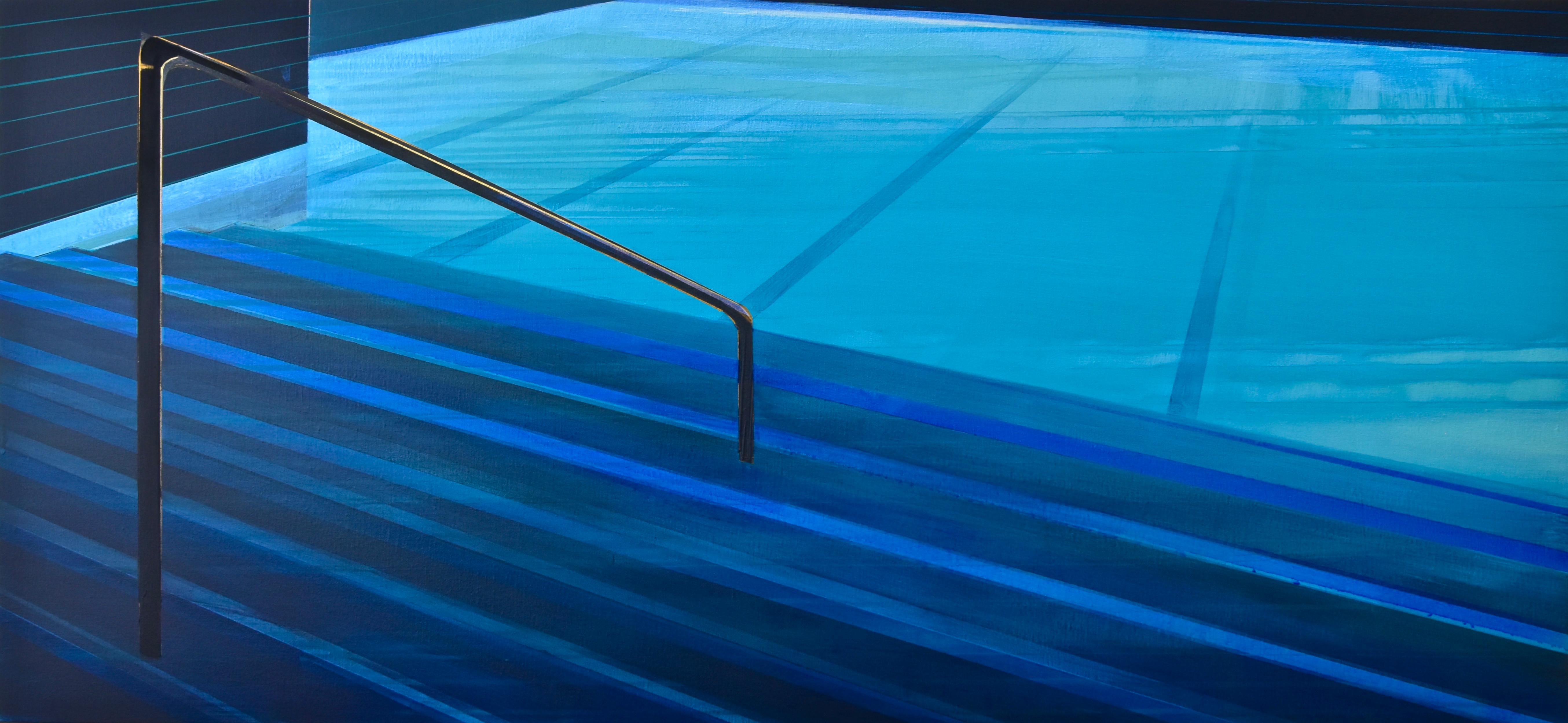 CÉCILE VAN HANJA Abstract Painting - Pool Reflections