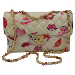 Super Rare Chanel Vintage 1994 Lips and Kisses Jumbo Timeless