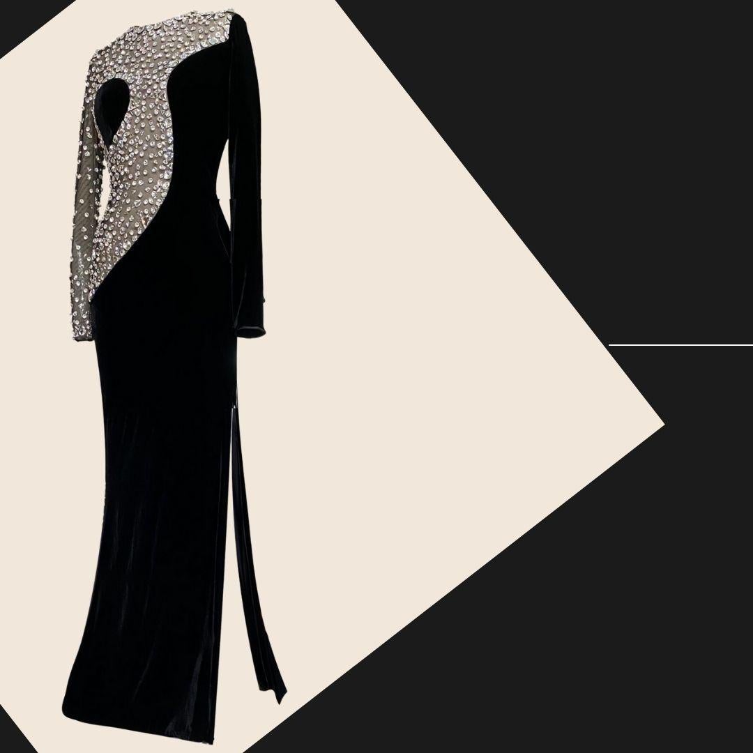 black velvet gown styles
