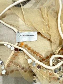 CD GREENE Anfang der 2000er Jahre durchsichtiges nacktes Netz mit Spiegelscheibe verschönertes Bodycon-Kleid Y2K