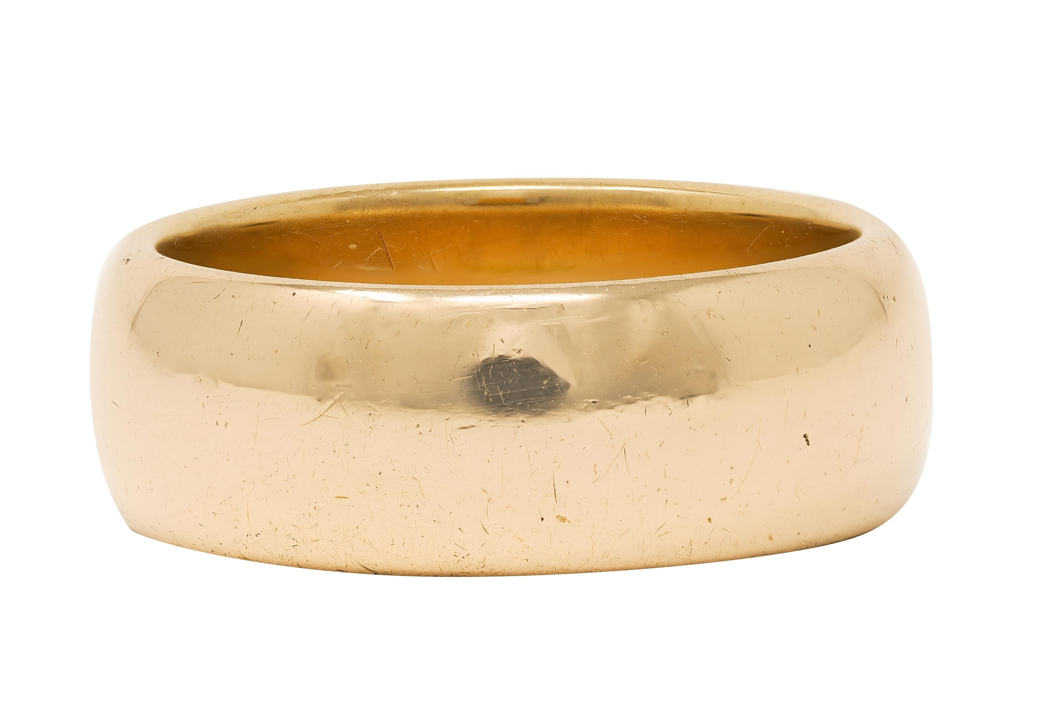 C.D. Anillo de oro amarillo de 18 quilates de la vendimia del pavo real 1904 del anillo del cigarro de la boda en Excelente estado para la venta en Philadelphia, PA