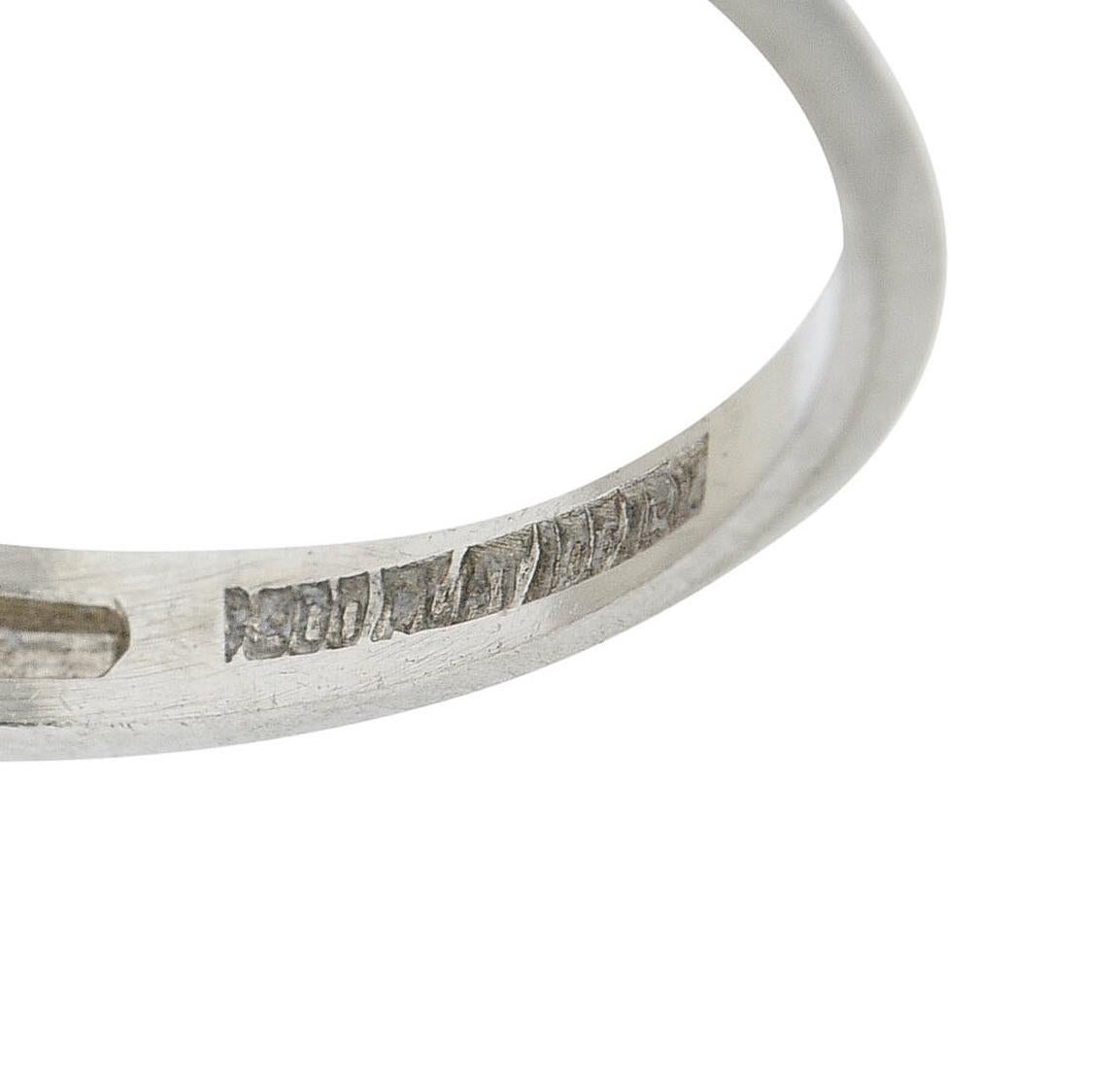 C.D. Peacock Art Deco Diamond Platinum Channel Band Ring 2