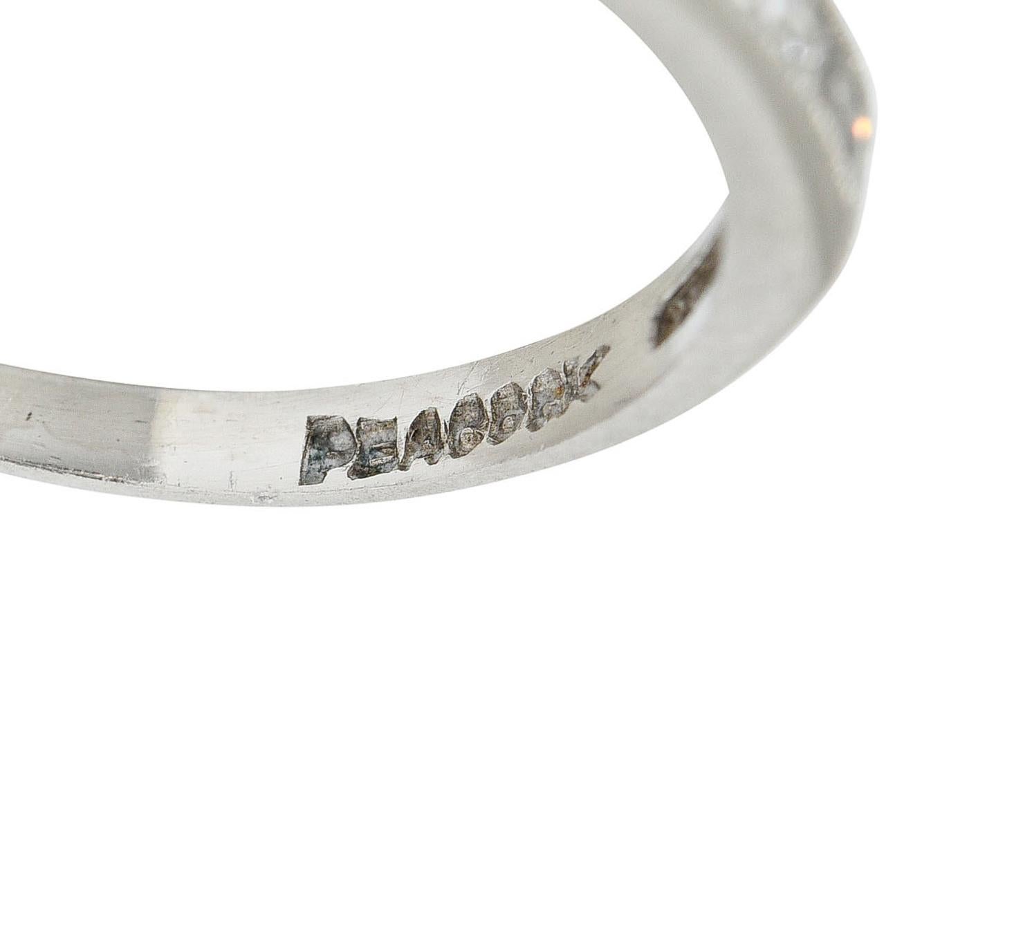 C.D. Peacock Art Deco Diamond Platinum Channel Band Ring 3