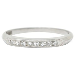 C.D. Peacock Art Deco Diamond Platinum Channel Band Ring