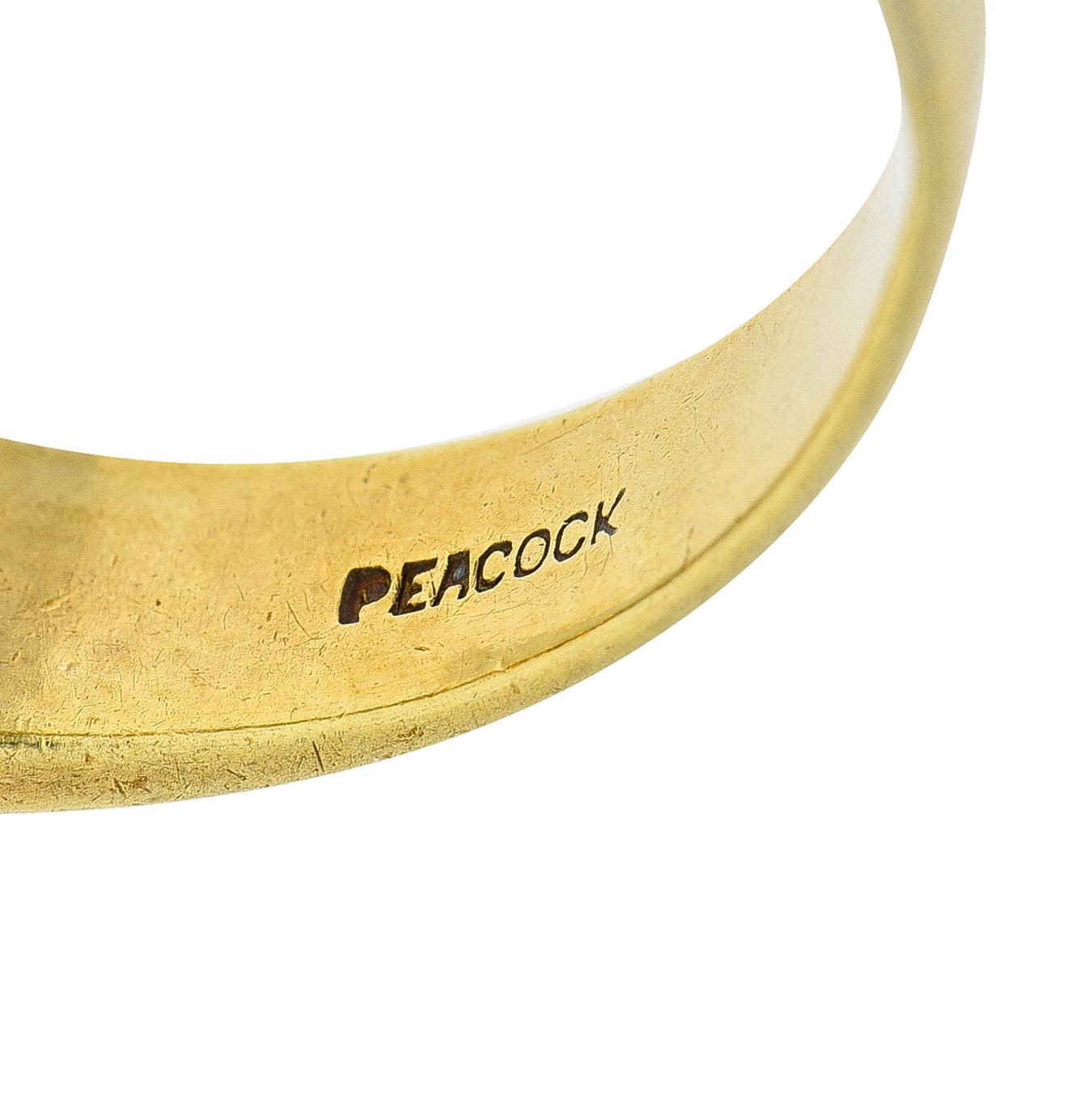 C.D. Peacock Art Deco Diamond Sapphire Platinum 15 Karat Gold Unisex Ring 4