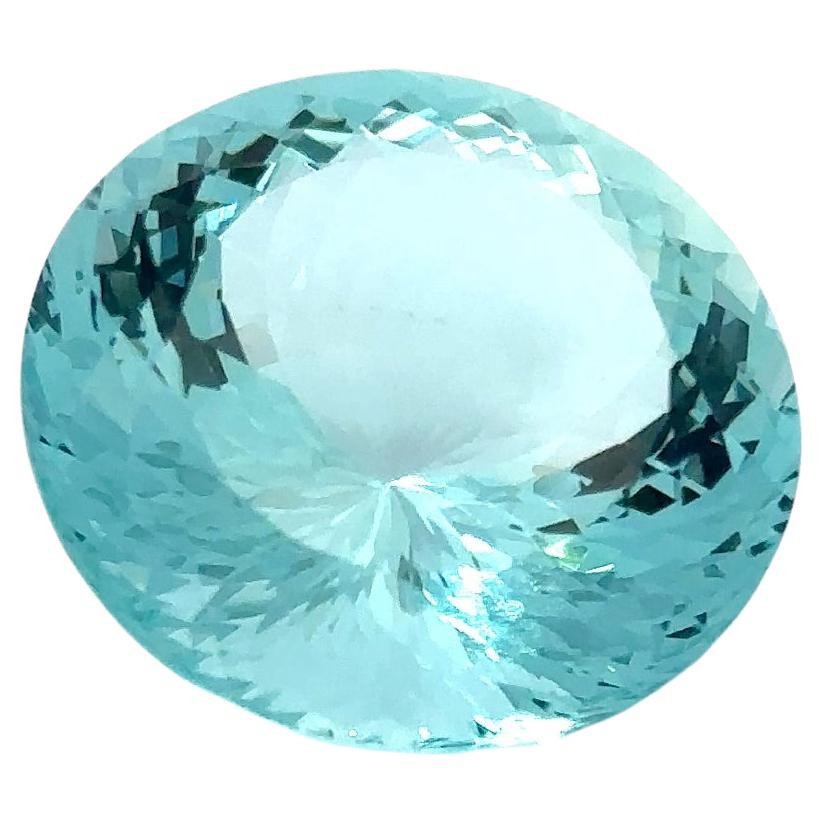CDC Certified 66.80 Carat Faceted Aquamarine For Sale