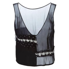 CDG Comme Des Garcons Black Silk Top