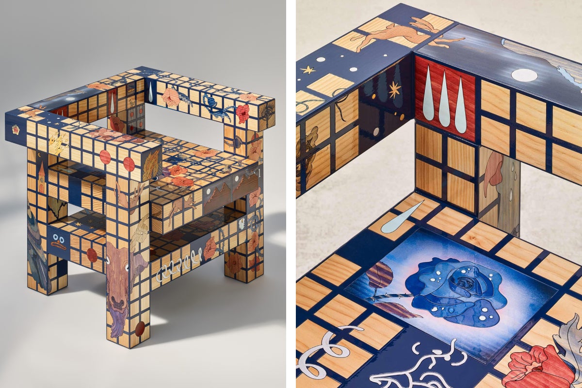 A Surreal Dreamscape Covers This Hand-Painted Chair