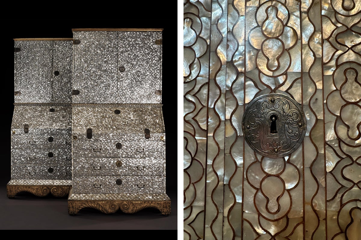 Mother-of-Pearl Makes These Antique Peruvian Cabinets Glow
