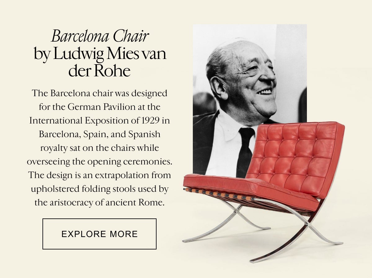 Barcelona Chair by Ludwig Mies van der Rohe