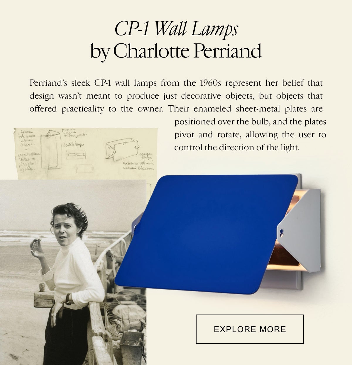 CP-1 Wall Lamps by Charlotte Perriand