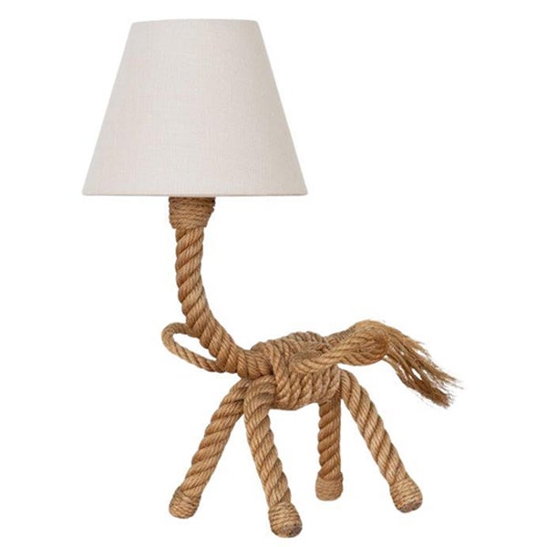 Adrien Audoux and Frida Minet Rope Horse Table Lamp, 1960s