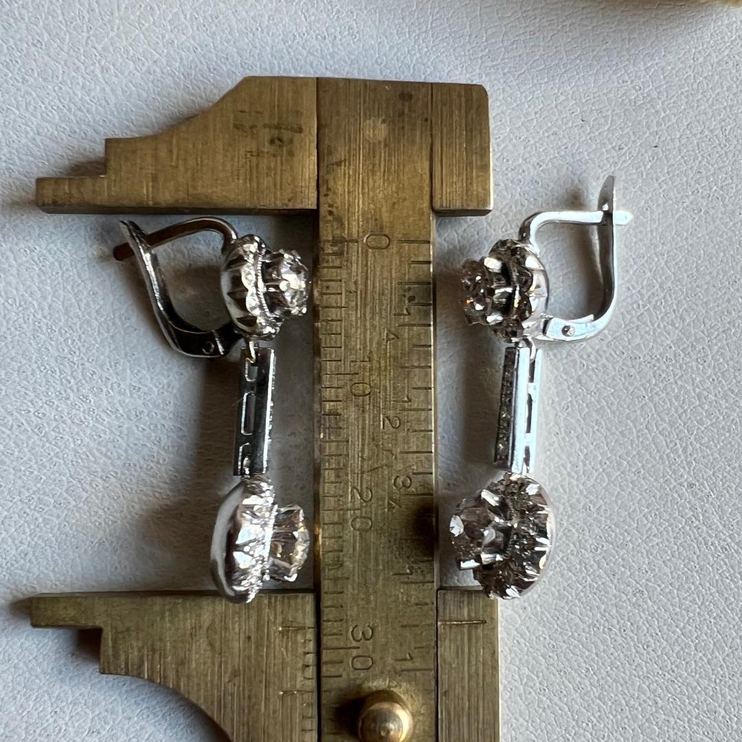 Pendientes Art Decó con Diamantes Certificados CDTEC Corte redondo