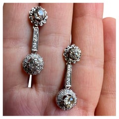 Pendientes Art Decó con Diamantes Certificados CDTEC