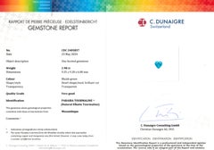 C.Dunaigre 2.98 Carat Heart Cut Paraiba Tourmaline Diamond Platinum Ring