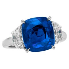 C.Dunaigre 6 Carat CEYLON NO HEAT Blue Sapphire Ring