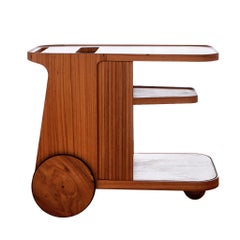 CE Bar Rolling Cart aus Freijo-Holz