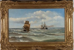 C.E. Benington - 1896 Oil, Clipper and Steamship