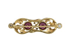 C.E. Bolin garnet and diamond brooch, Russian Empire, 1899-1903.
