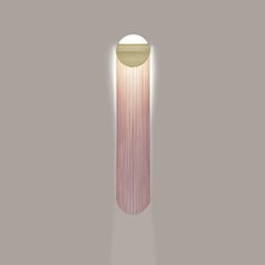 Cé Petite 12K Gold Wall Sconce Tender Pink Rayon Fringes by Studio d'Armes