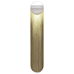 Cé Petite Chrome Wall Sconce with Verdigris 'Green' Rayon Fringes by d'Armes
