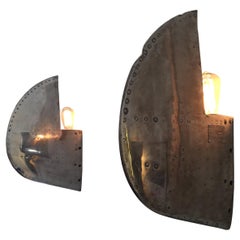 Cease Fire Wall Lamp, Repurposed Lockheed T-33 Shooting Star, Pair of Wing Tips