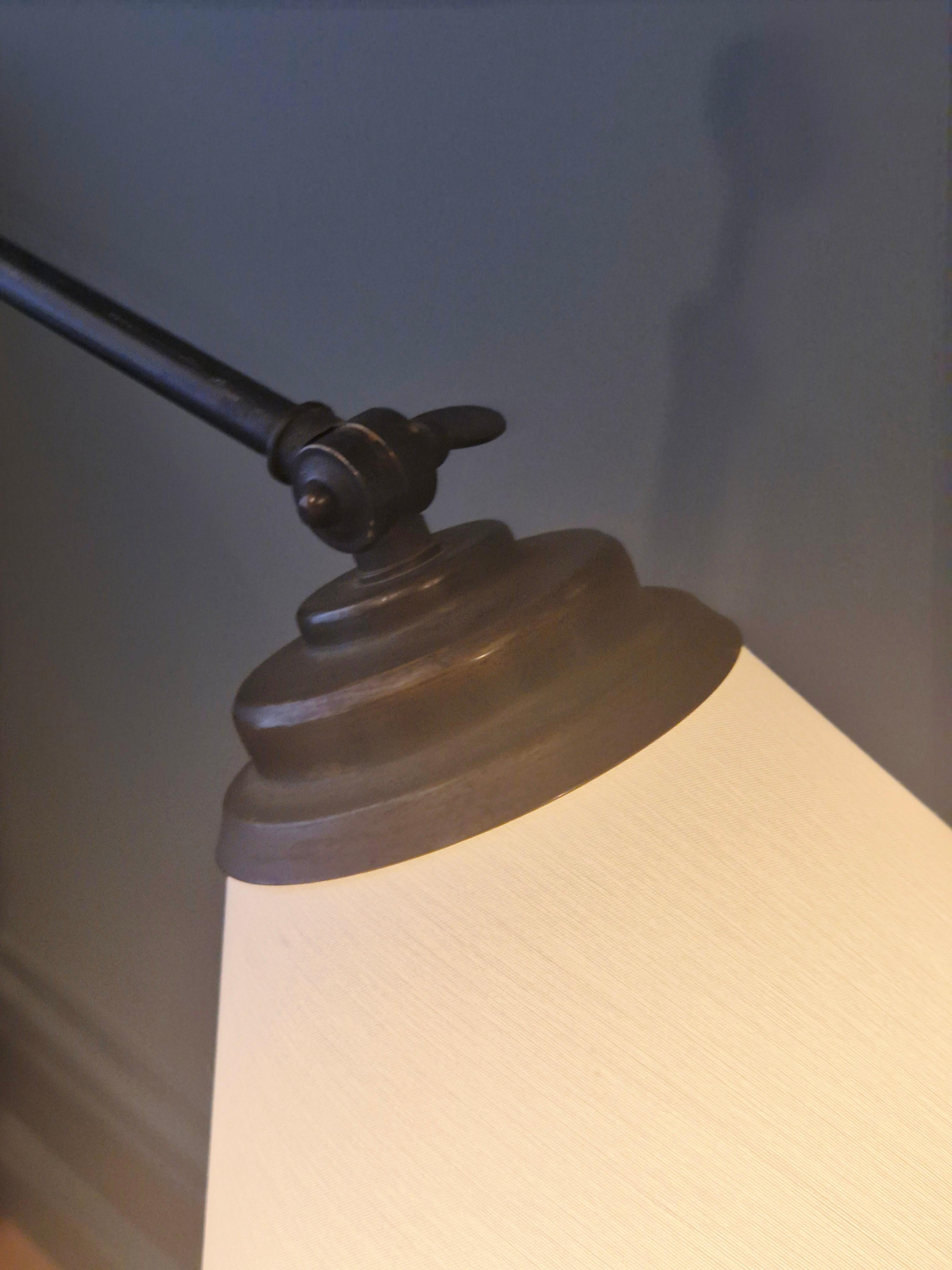 CeBe floor lamp in solid bronze, Swedish Grace / Art Deco 1930s For Sale 7