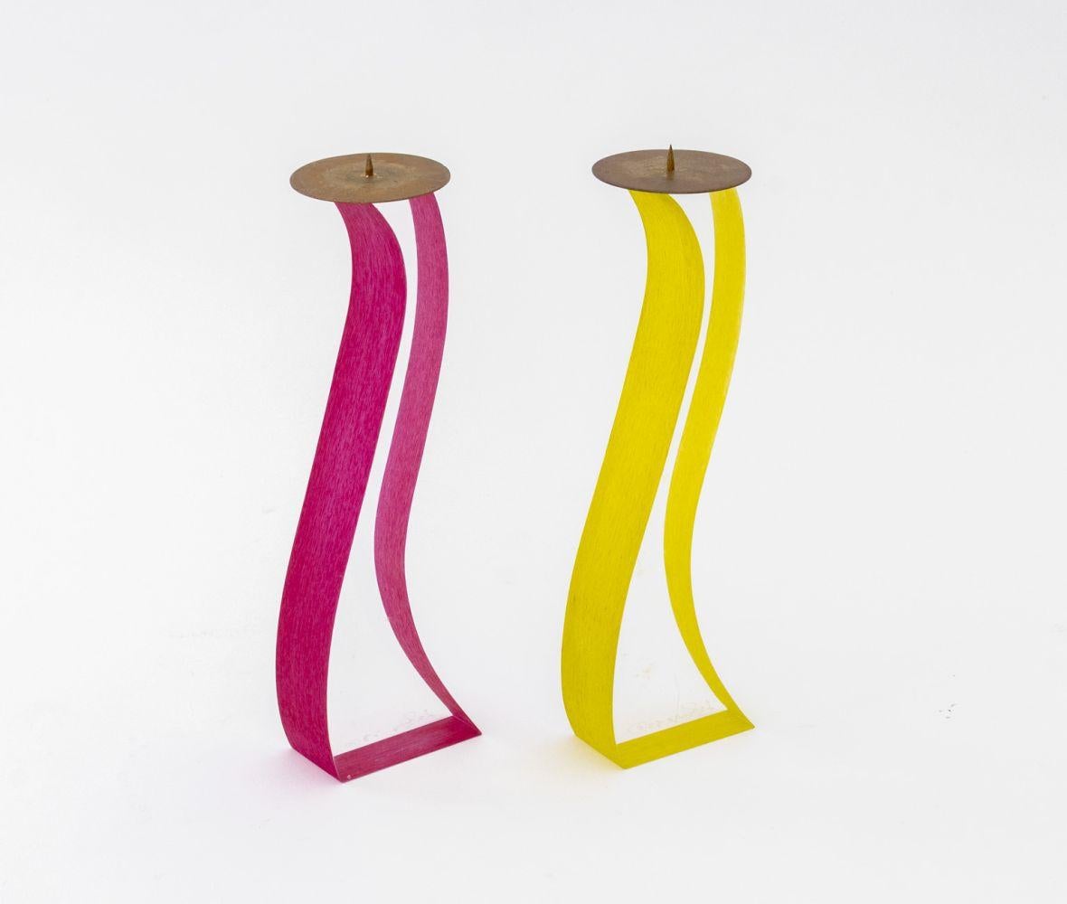 Postmoderno Cec LePage Candelieri scultorei in lucite, 4 in vendita