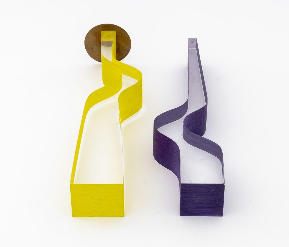 Cec LePage Candelieri scultorei in lucite, 4 in vendita 2