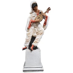 Ceccarelli, Italian Ceramic Pulcinella Statue