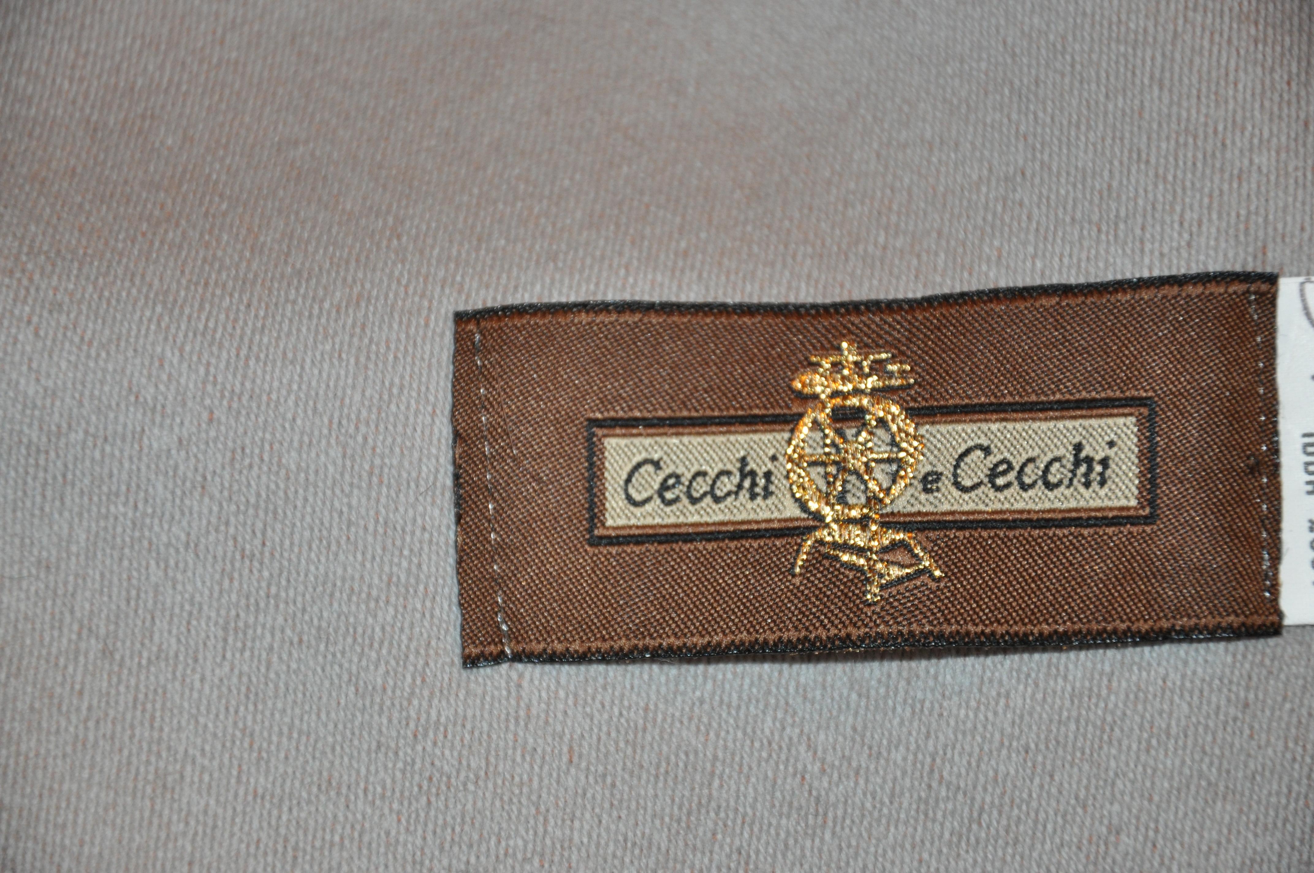 Cecchi Cecchi luxuriöser warmer Wollschal in Beige & Grau mit Fransen im Angebot 2