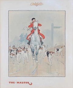 Cecil Aldin: „Der Meister“ Jagdlithographie des 20. Jahrhunderts