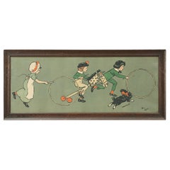 Vintage Cecil Aldin, Boys and Girls Come Out to Play, Nursery Frieze