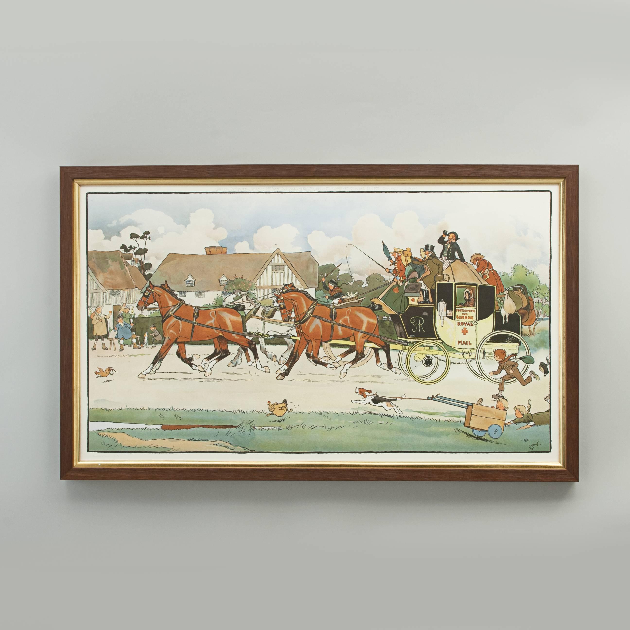 Cecil Aldin Coaching-Druck (Frühes 20. Jahrhundert)