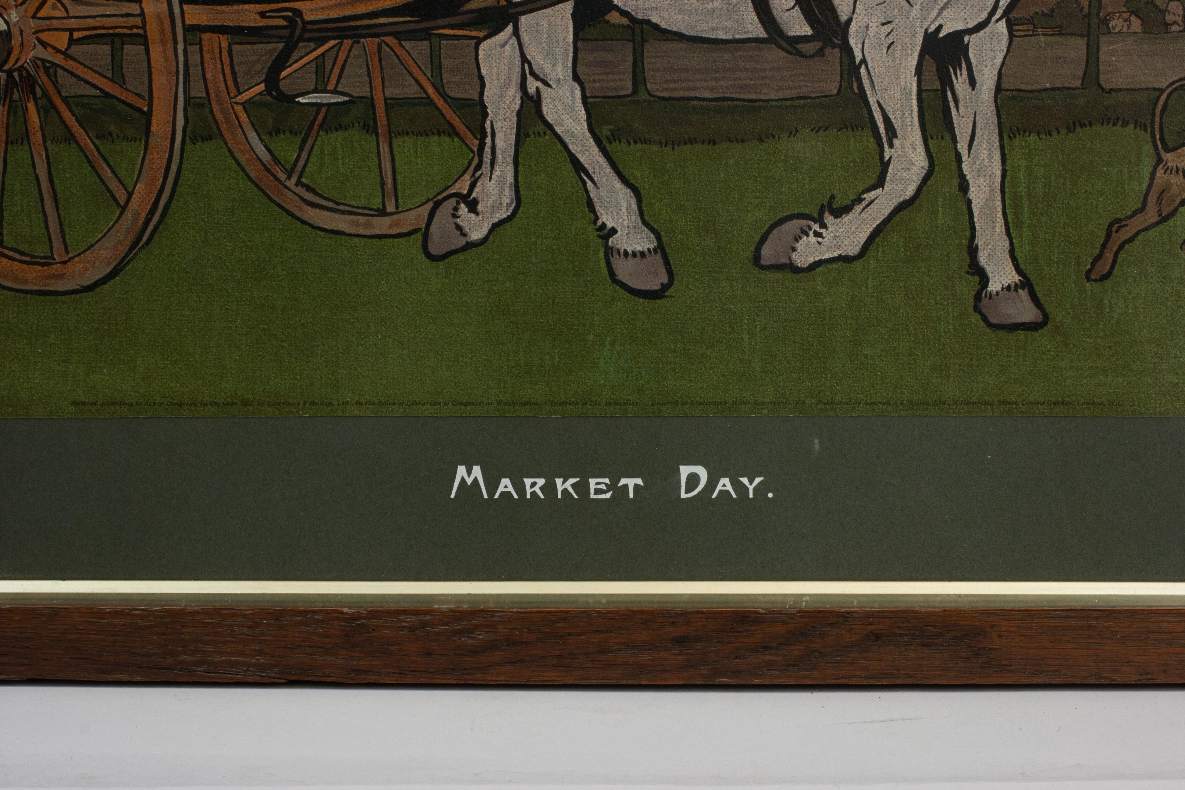 Journée du marché des estampes Cecil Aldin. Bon état - En vente à Oxfordshire, GB