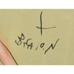 The Second Mrs Tanqueray Act III 1950 Haymarket Theatre Costume Watercolour by C