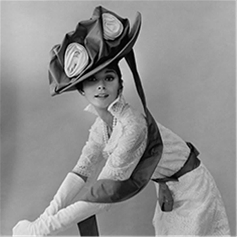 Audrey Hepburn, in costume, My Fair Lady, 1963