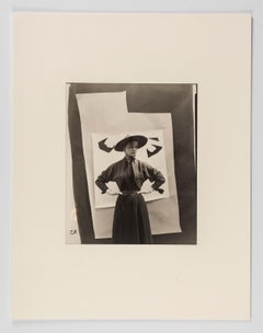 Jean Patchett Against Cutout Backdrop for 'Vogue' , 1949 - Cecil Beaton