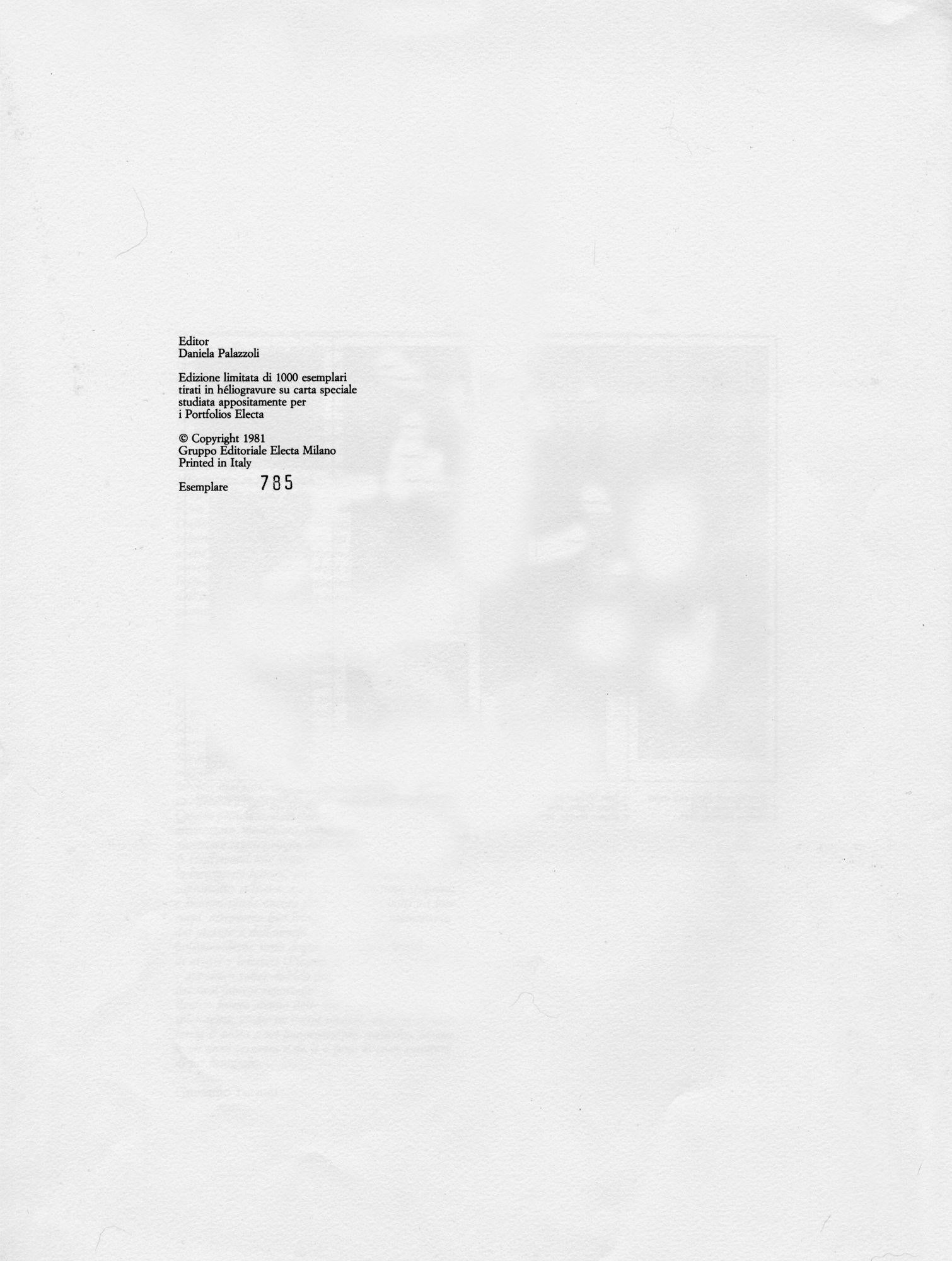 Beaton, Cecil & Daniela Palazzoli (Herausgeber)
Cecil Beaton - Portfolio, 1981; Electa Editrice Portfolios - LIMITED EDITION

Mailand, Italien: Electa Editrice Verlag, 1981. 
Portfolio in limitierter Auflage. Dies ist Nr. 785 von einer Auflage von