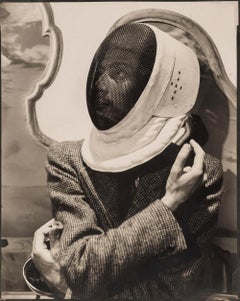 Salvador Dalí in Fencing Mask, 1936 - Portrait Photography