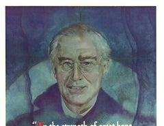 Original "Buy Victory Bonds" vintage poster, F. D. Roosevelt