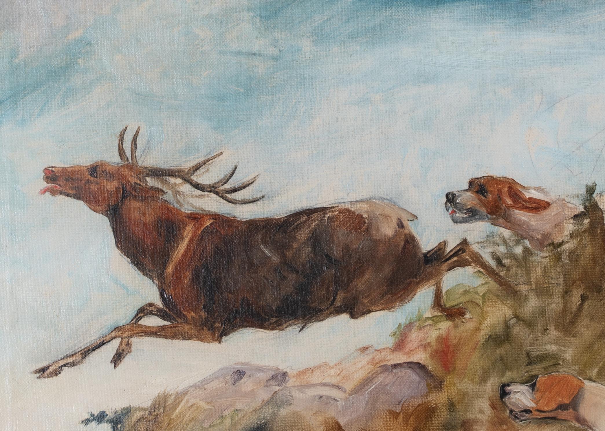 The Stag Hunt, 19th Century  by Cecil ALDIN (1870-1935)  For Sale 3