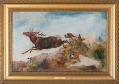 Antique The Stag Hunt, 19th Century  by Cecil ALDIN (1870-1935) 