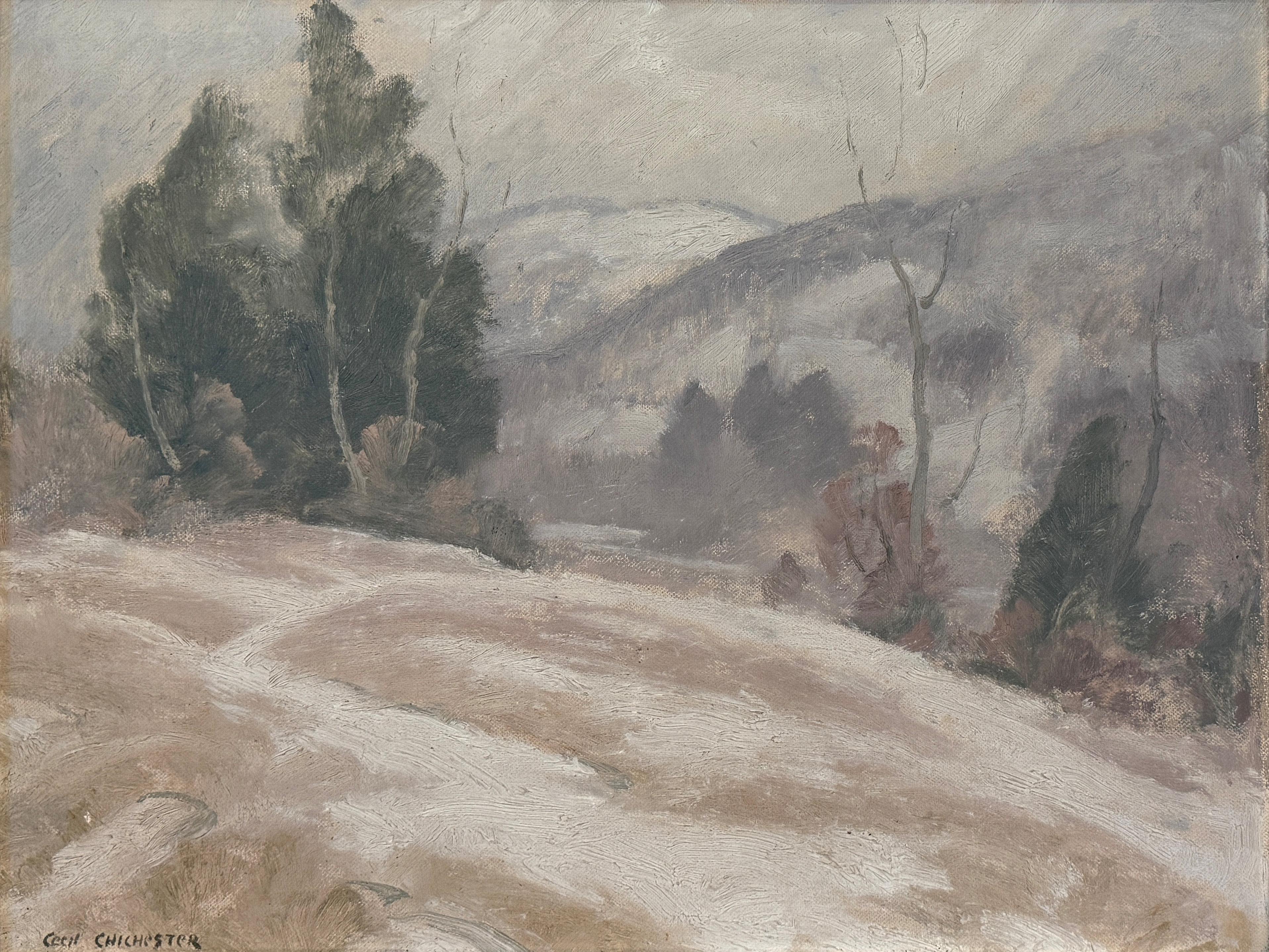 "Woodstock in inverno" Cecil Chichester, Paesaggio invernale innevato modernista