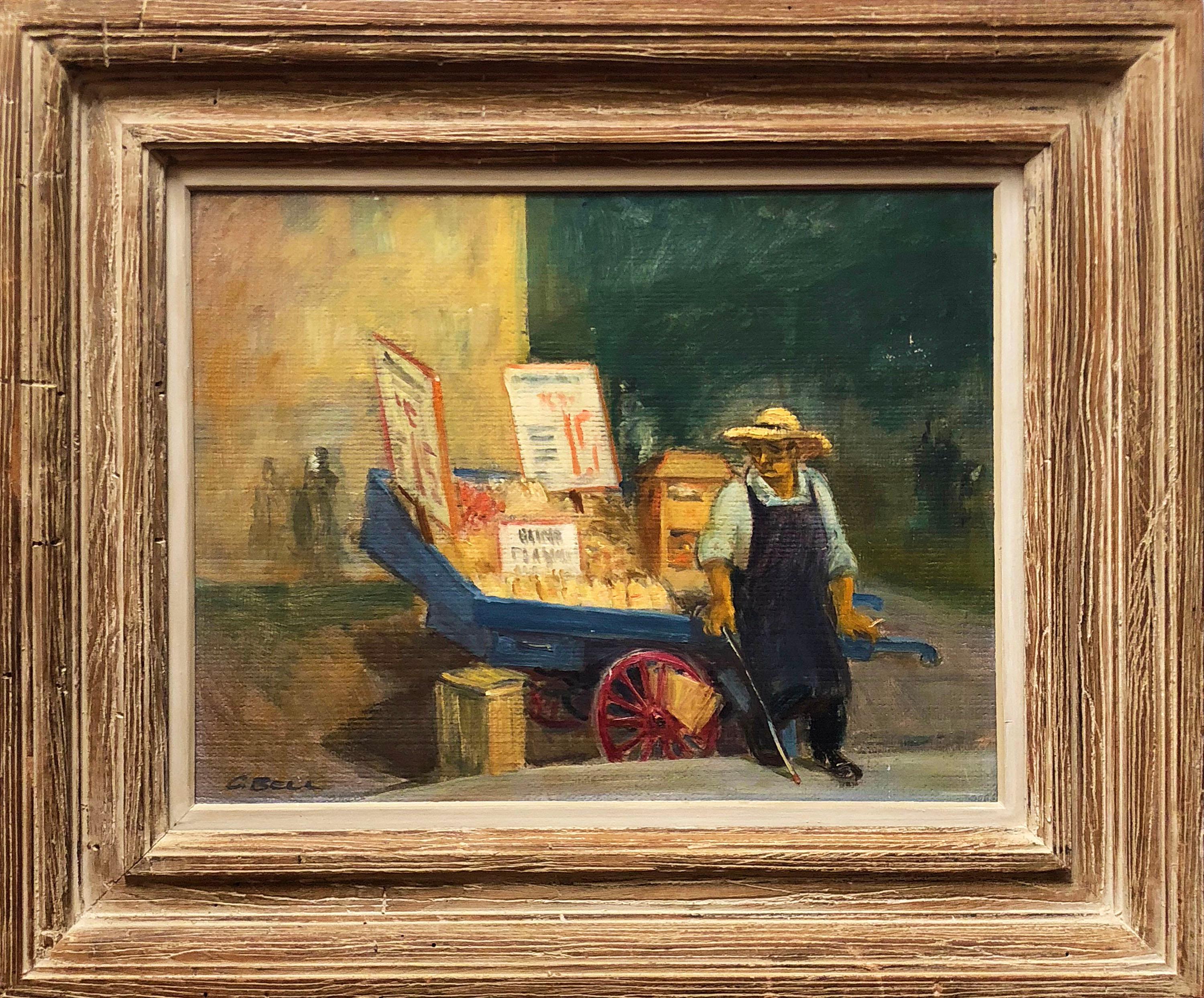 Cecil Crosley Bell Figurative Painting - The Blind Peanut Vendor