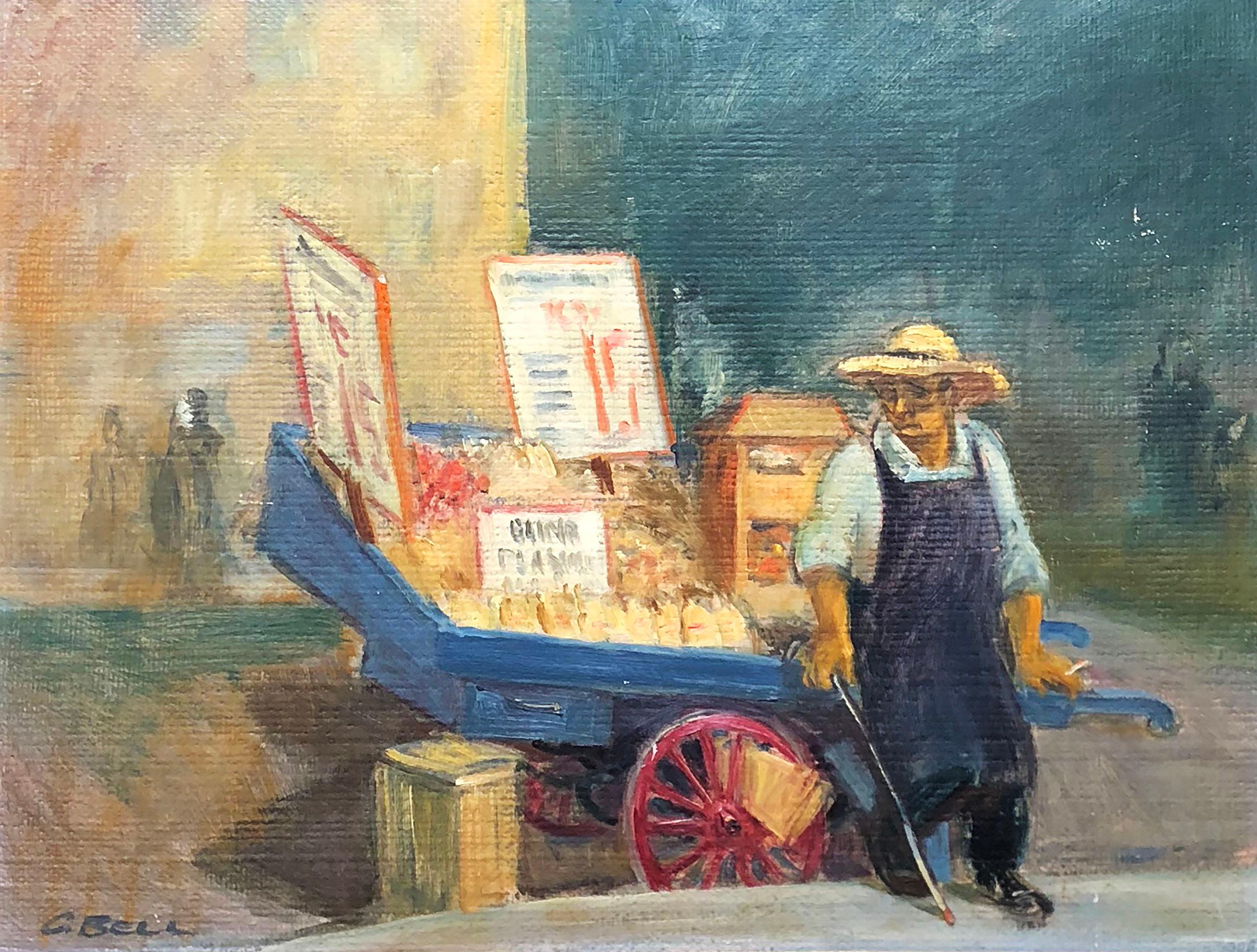 Vendor aus blindem Nussbaumholz – Painting von Cecil Crosley Bell