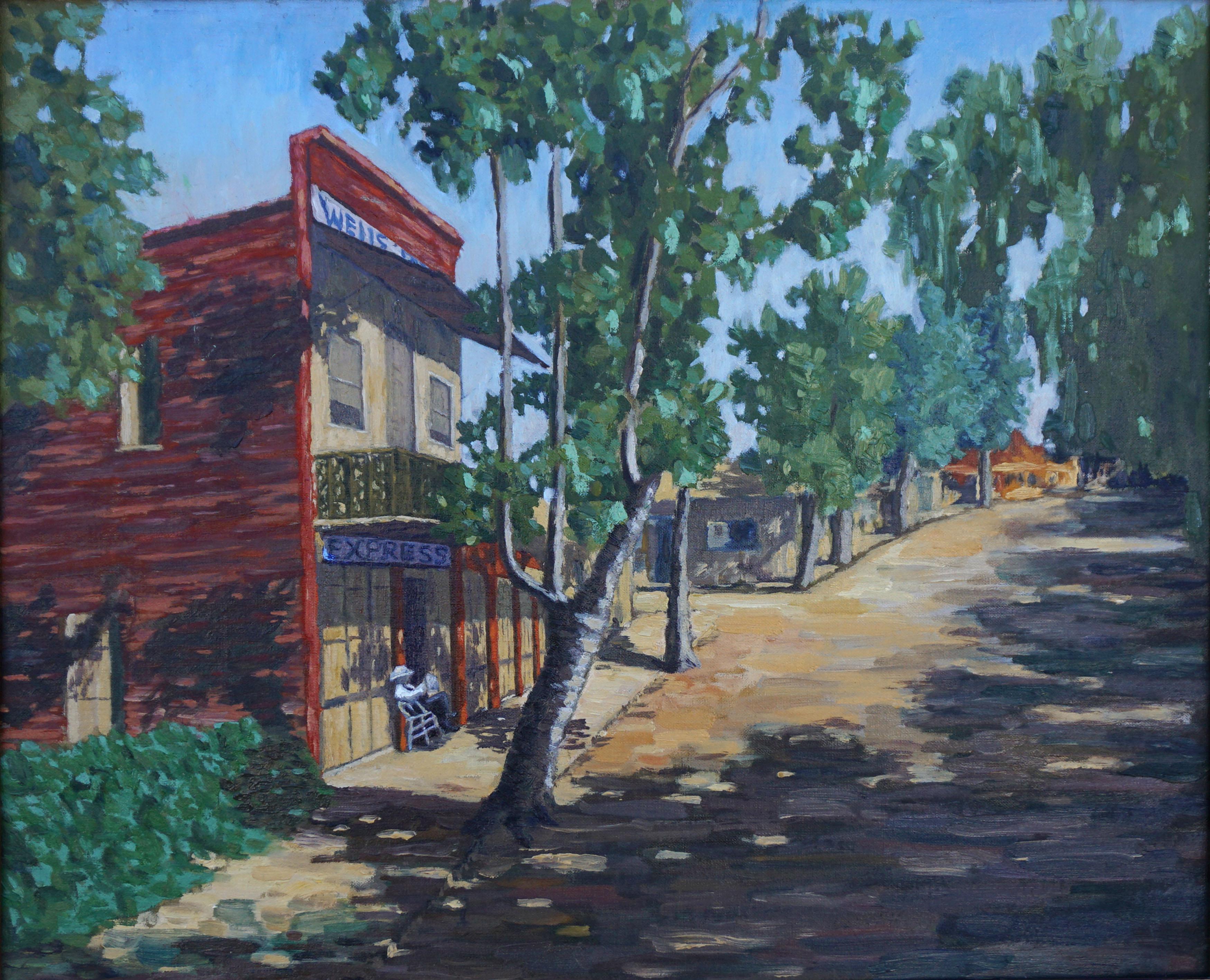 Wells Fargo Express, Gold Country -- Columbia, California  - Painting by Cecil F. Chamberlin