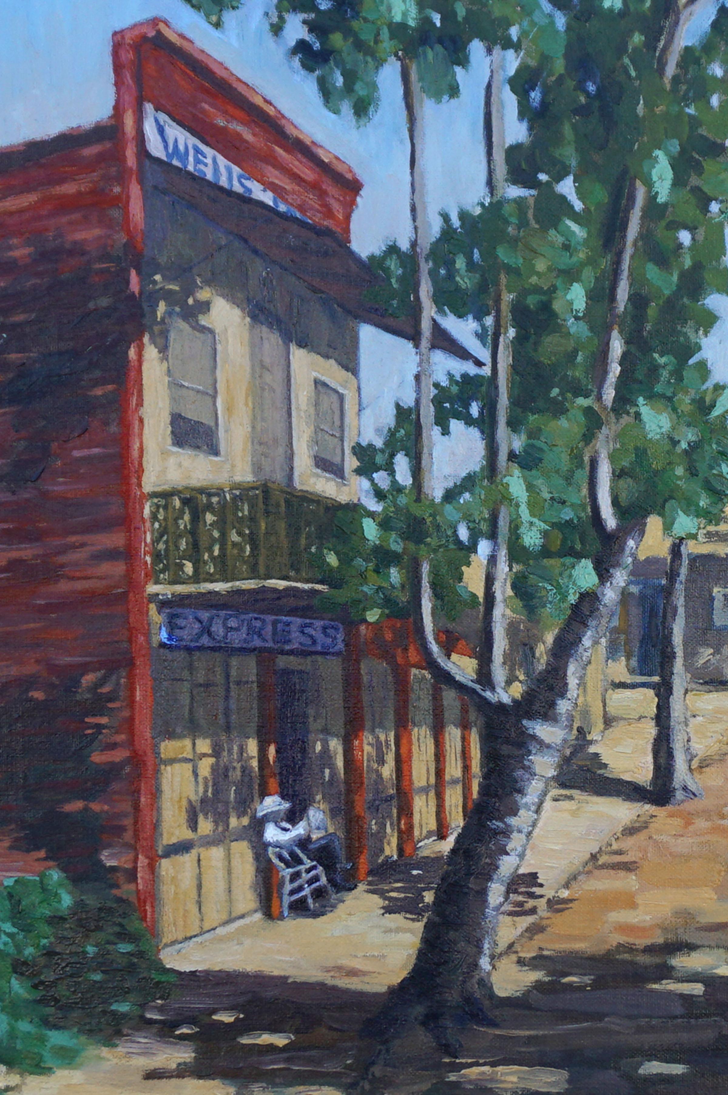 Wells Fargo Express, Gold Country -- Columbia, California - Painting impresionista estadounidense de Cecil F. Chamberlin