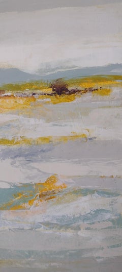 Echo Earth I - Original Acrylic Abstract Landscape on Paper
